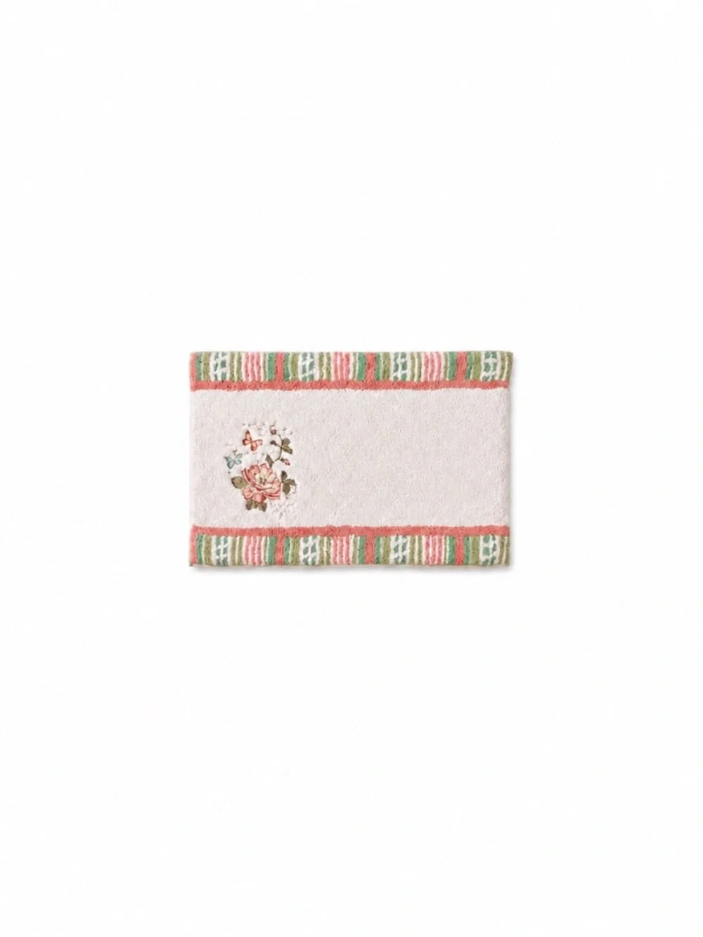 Bath Mat Cotton Bath Rug Decorative Bathroom Decor butterfly Garden Collection